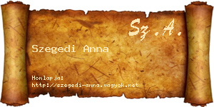 Szegedi Anna névjegykártya